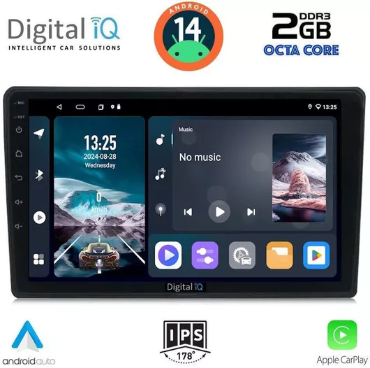 Ηχοσύστημα Αυτοκινήτου Digital IQ για Mazda 2 2007-2014 Bluetooth/USB/AUX/WiFi/GPS/Apple-Carplay/Android-Auto με Οθόνη Αφής 9"