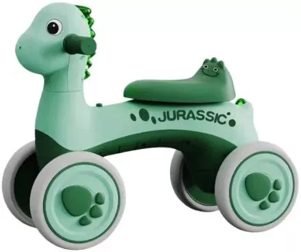 Παιδικό Ποδήλατο RM1315 χωρίς Πεντάλ με 4 Ρόδες με Φώτα & Μουσική Jurassic Theme Πράσινο