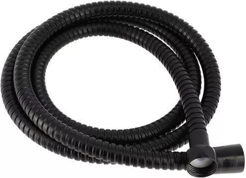 Σπιράλ Ντουζ Εύκαμπτο Inox 150cm Μαύρο