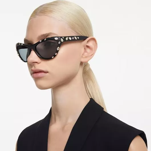 Γυναικεία Γυαλιά Ηλίου Swarovski Dextera με Κοκκάλινο Σκελετό Μαύρο