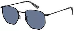 Unisex Γυαλιά Ηλίου Levi'S Γεωμετρικά 51mm με Μπλε Φακό & Μαύρο Σκελετό