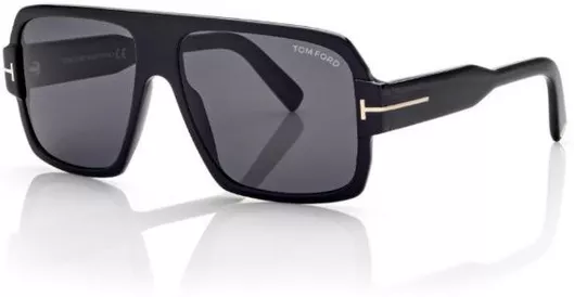 Ανδρικά Γυαλιά Ηλίου Tom Ford με Κοκκάλινο Σκελετό Μαύρο