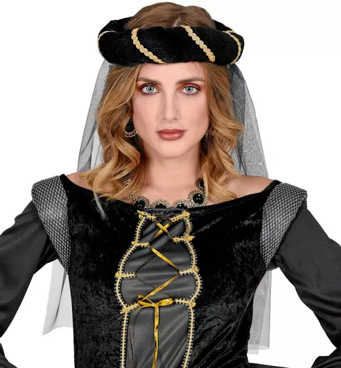 Αποκριάτικο Αξεσουάρ Widmann Στέκα Μαλλιών Medieval Μαύρο