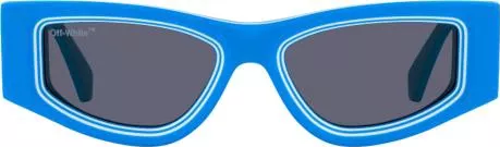 Γυαλιά Ηλίου Off-White με Κοκκάλινο Σκελετό Μπλε