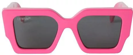 Γυαλιά Ηλίου Off-White με Κοκκάλινο Σκελετό Ροζ