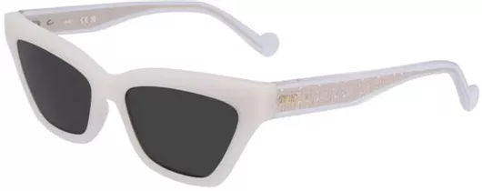 Γυναικεία Γυαλιά Ηλίου Liu Jo Cat Eye 55mm με Γκρι Φακό & Λευκό Σκελετό