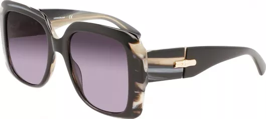 Γυναικεία Γυαλιά Ηλίου Longchamp Ντεγκραντέ Τετράγωνα 53mm με Γκρι Φακό & Μαύρο Σκελετό