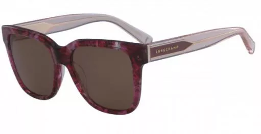 Γυναικεία Γυαλιά Ηλίου Longchamp Τετράγωνα 55mm με Καφέ Φακό & Ταρταρούγα Σκελετό