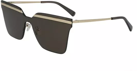 Γυναικεία Γυαλιά Ηλίου Longchamp Τετράγωνα 60mm με Γκρι Φακό & Χρυσό Σκελετό