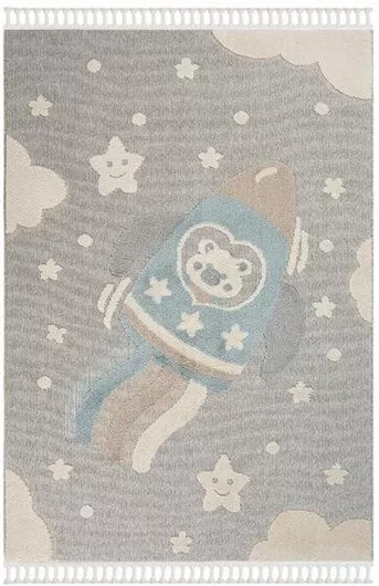 Παιδικό Χαλί New Plan Bubbles Bubbles 110 160x230cm Γκρι