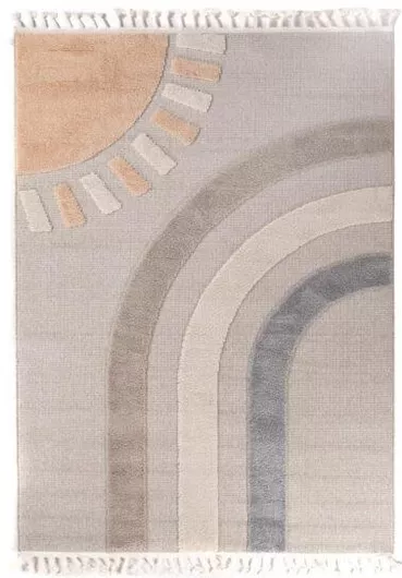 Παιδικό Χαλί Royal Carpet Bubbles Lila Kids 23 Round 120x120cm Γκρι