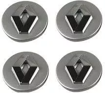 Τάπες για Κέντρο Ζάντας Renault 4τμχ Ασημί