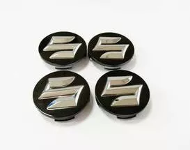 Τάπες για Κέντρο Ζάντας Suzuki 4τμχ Μαύρο / Ασημί