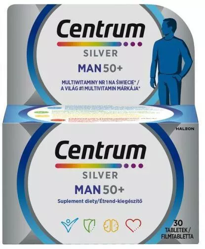 Centrum Silver Man 50+ Πολυβιταμίνη για Ενέργεια & Ενίσχυση του Ανοσοποιητικού 30 Ταμπλέτες