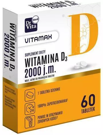 Dr Vita Witamina D3 Βιταμίνη 2000iu 60 Ταμπλέτες