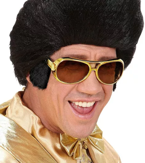 Αποκριάτικα Γυαλιά Rock Star με Φαβορίτες Χρυσό