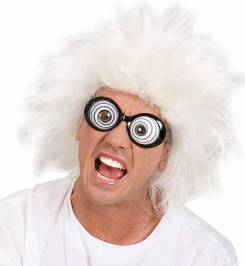 Αποκριάτικα Γυαλιά Τρελού Επιστήμονα Μαύρο