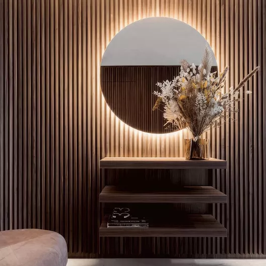 Αυτοκόλλητο 3D Πάνελ Τοίχου Sticky Piano 54 με Πηχάκια 12.2x290cm Walnut/ Dark Brown