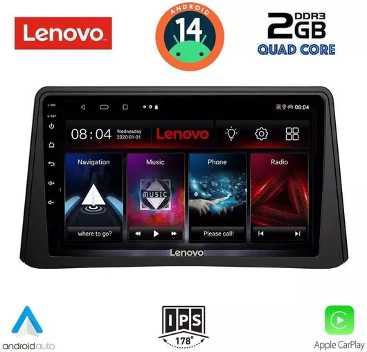 Ηχοσύστημα Αυτοκινήτου Lenovo για Opel Mokka 2012-2015 Bluetooth/USB/AUX/WiFi/GPS/Apple-Carplay/Android-Auto με Οθόνη Αφής 9"