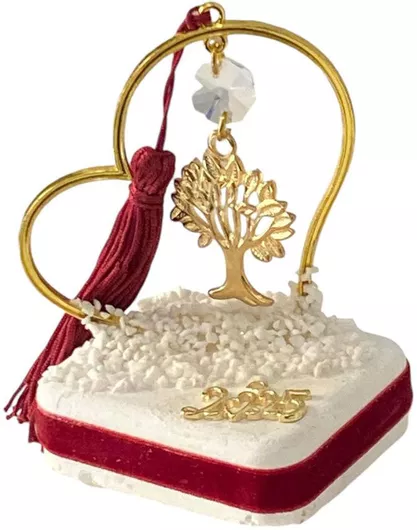 Χειροποίητo Γούρι 2025 ArtFull Hand 252047 Καρδιά Περίγραμμα & Δέντρο 10.5cm