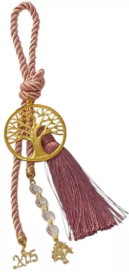 Χειροποίητo Γούρι 2025 ArtFull Hand 253081 Μέταλλο Μοτίφ Δέντρο με Κρυσταλλάκια & Φούντα 26cm