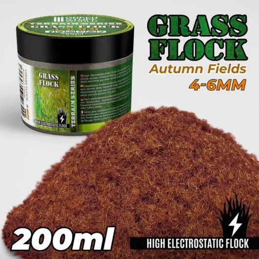 Χρώμα Μοντελισμού Green Stuff World Autumn Fields 4-6mm Grass Flock 200ml Κόκκινο