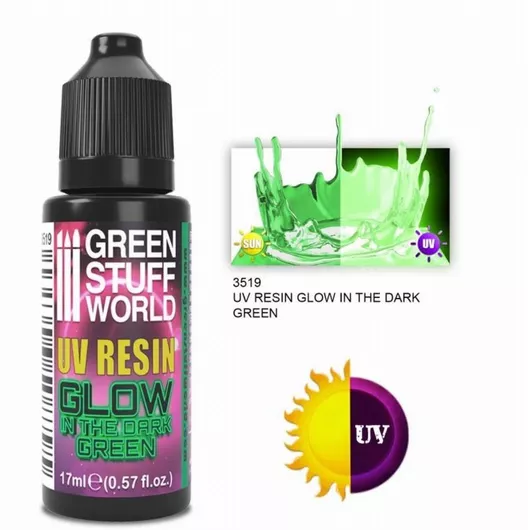 Χρώμα Μοντελισμού Green Stuff World Glow in the Dark UV 17ml Resin/Green