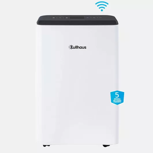 Αφυγραντήρας Kullhaus Qualis Pro με Συμπιεστή & Ιονιστή & Wi-Fi 20lt Λευκό