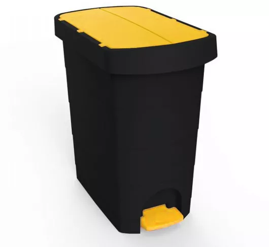 Κάδος Απορριμμάτων Πλαστικός με Πεντάλ 20lt Μαύρος