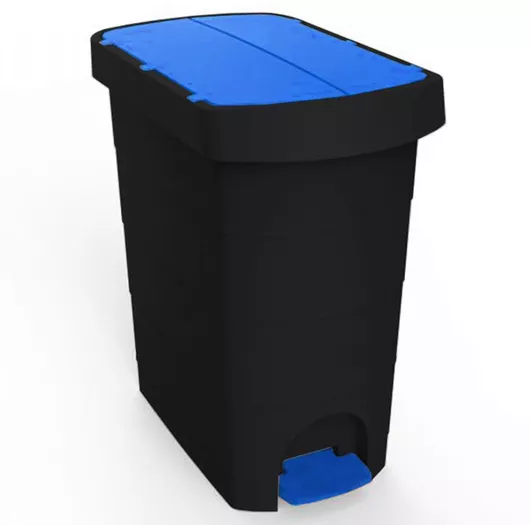 Κάδος Απορριμμάτων Πλαστικός με Πεντάλ 60lt Μαύρος