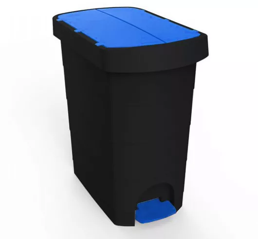 Κάδος Απορριμμάτων Πλαστικός με Πεντάλ 20lt Μαύρος
