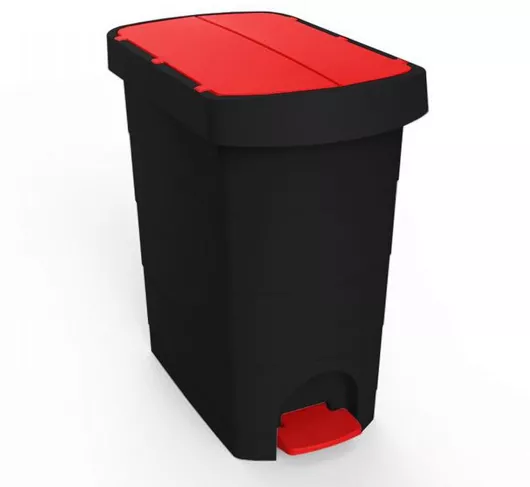 Κάδος Απορριμμάτων Πλαστικός με Πεντάλ 20lt Μαύρος