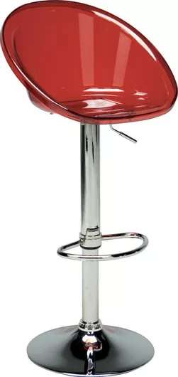 Σκαμπό Μπαρ Πτυσσόμενο με Πλάτη από Πολυπροπυλένιο Sphere Κόκκινο 45x45x82cm