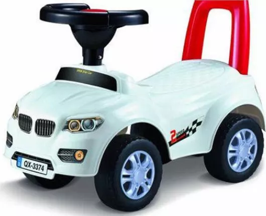 Περπατούρα Zita Toys Ride On Αυτοκινητάκι με Χειρολαβή & Ήχους Λευκό για 12+ Μηνών