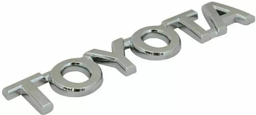 Αυτοκόλλητο Σήμα με Επικάλυψη Σμάλτου Αυτοκινήτου για Toyota X 9 x 1.7cm σε Ασημί Χρώμα