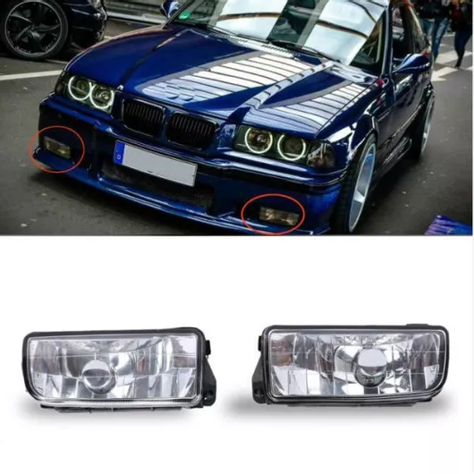 Προβολέας Αυτοκινήτου Carro Ορθογώνιοι Ομίχλης BMW E36 1990-1998 Σετ 2τμχ