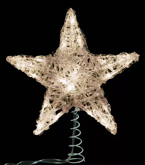 Lianos Χριστουγεννιάτικη Κορυφή Χρυσή Φωτιζόμενη 25εκ.