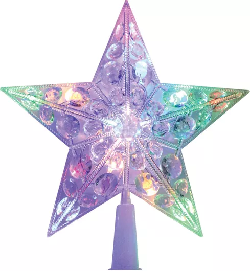 Lianos Μπαταρίας Χριστουγεννιάτικο Κρεμαστό Αστέρι Πλαστικό Πολύχρωμο Φωτιζόμενο 21εκ.