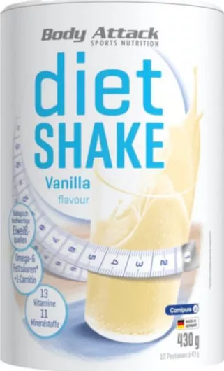 Body Attack Diet Shake με Γεύση Βανίλια 430gr