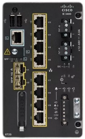 Switch Cisco Catalyst IE-3400-8T2S-E Managed L2 με 8 Θύρες Gigabit 1Gbps Ethernet & 2 SFP Θύρες
