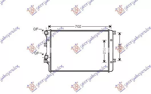 Ψυγείο 1.4 Tsi Βενζίνη 650x410 Mechanical Vw Tiguan 07-11 1k0121253h 1 Τεμ