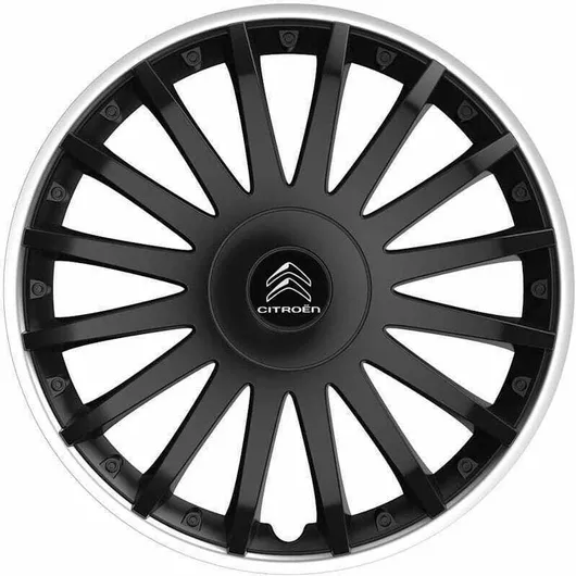 Τάσια Αυτοκινήτου Versaco Σετ με Σήμα Citroen Σετ 4τμχ 15" Μαύρο