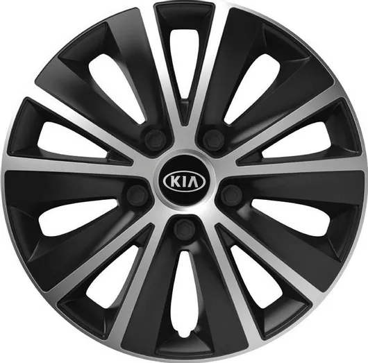 Τάσια Αυτοκινήτου Versaco Rapide με σήμα Kia Σετ 4τμχ 13" Μαύρο/Ασημί