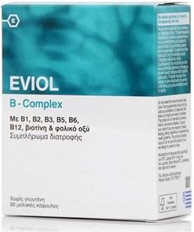 Eviol B-Complex Βιταμίνη για Ενέργεια, Ενίσχυση του Ανοσοποιητικού & το Νευρικό Σύστημα 60 Μαλακές Κάψουλες