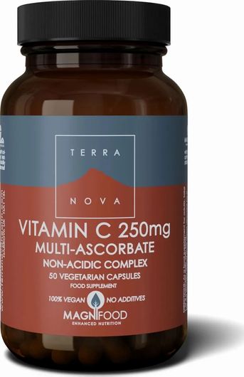 TerraNova Vitamin C Βιταμίνη για Ανοσοποιητικό 250mg 50 Φυτικές Κάψουλες