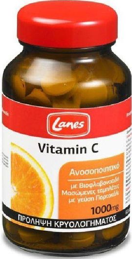 Lanes Vitamin C Βιταμίνη Σταδιακής Αποδέσμευσης για Ενίσχυση του Ανοσοποιητικού, τo Δέρμα & Αντιοξειδωτική δράση 1000mg 30 Ταμπλέτες