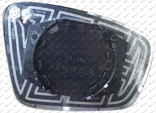 Κρύσταλλο Καθρέφτη Θερμαινόμενο 2016 Convex Glass Skoda Rapid 12-19 5ja857521b Αριστερό 1 Τεμ