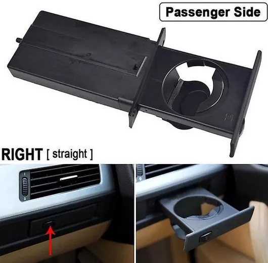 Ποτηροθήκη Αυτοκινήτου Carro Συνοδηγού Για Bmw 5 Series E60 E61 2002-2010 / Μαύρη / Δεξιά / Ca-012224