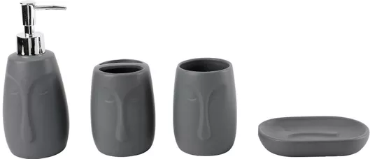 Αξεσουάρ Μπάνιου Tpster Σετ Κεραμικό Γκρι