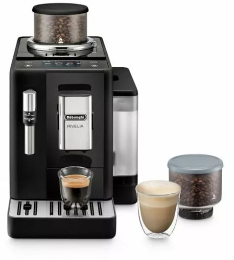 De'Longhi Rivelia Onyx Αυτόματη Μηχανή Espresso 1450W Πίεσης 19bar με Μύλο Άλεσης Μαύρη